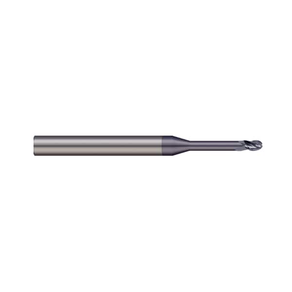 End Mill, 3 Flute, Ball, 0.0250" Cutter dia